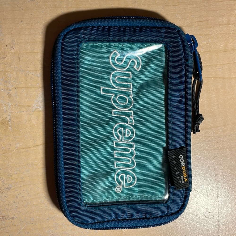 Supreme FW19 Zipper wallet teal